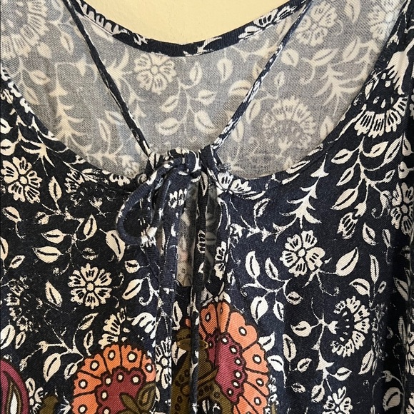 Vintage O'Neill Navy Red Floral Maxi Dress - Picture 4 of 7